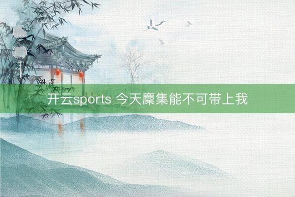 开云sports 今天麇集能不可带上我